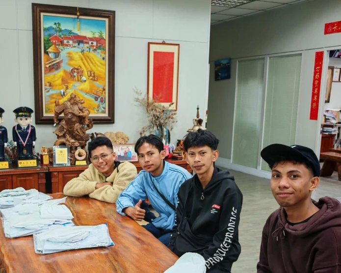 Peserta program magang industri Han An Hua di Taiwan